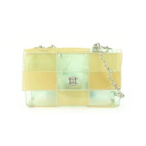 Chanel Clear Vinyl Patchwork Naked Flap Chain Translucent Bag 1025c27